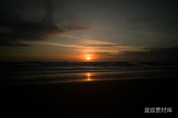 高清摄影 黄昏海滩