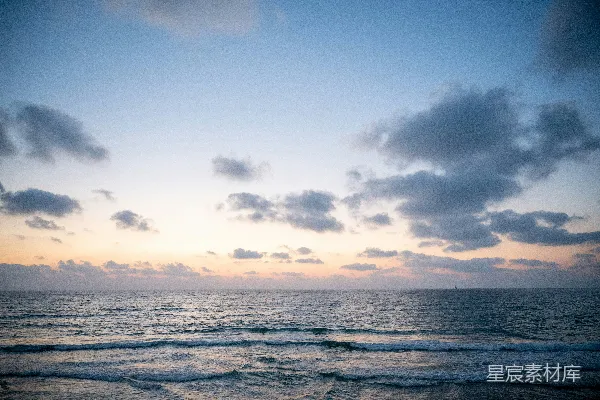 高清摄影 日落时分的宁静海景