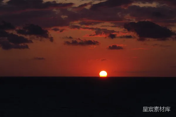 高清摄影 日落时分的宁静海景