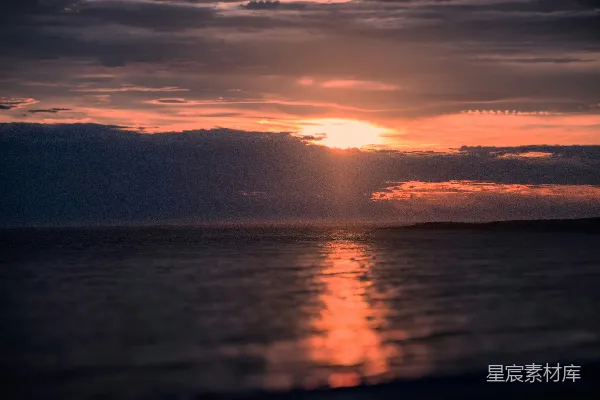 高清摄影 夕阳下的海景
