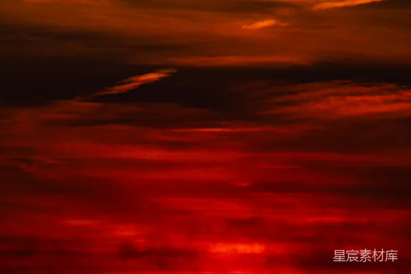 高清摄影 火烧云下的夕阳