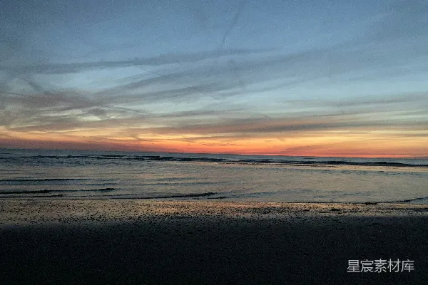 高清摄影 宁静的海边日落