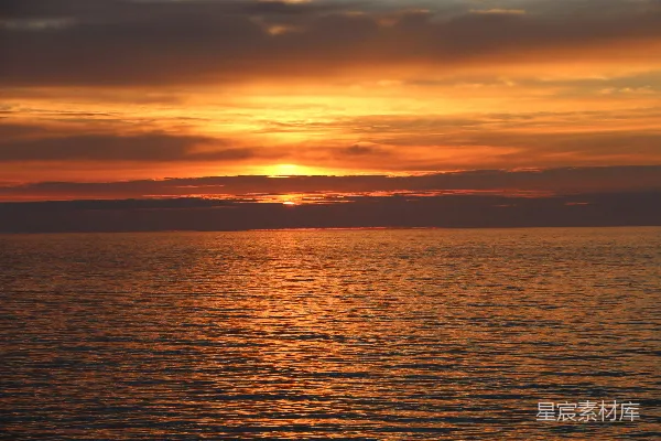 高清摄影 日落时分的宁静海景