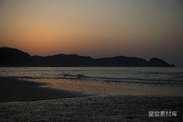 高清摄影 黄昏海滩
