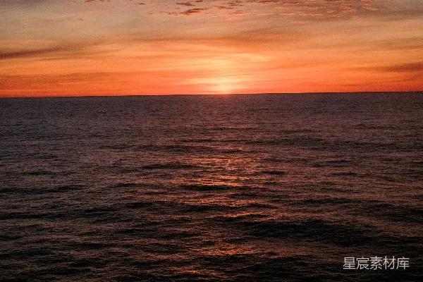 高清摄影 海上的日落