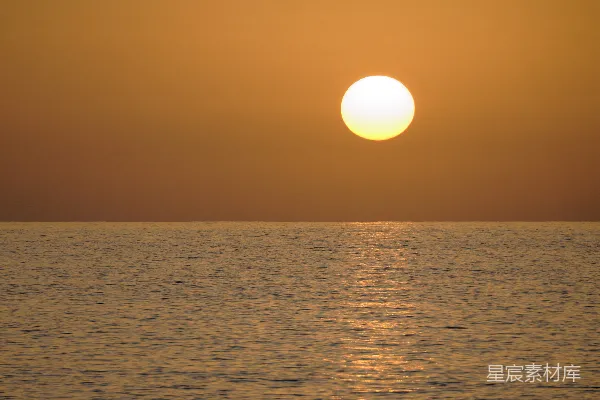 高清摄影 海平面上的夕阳