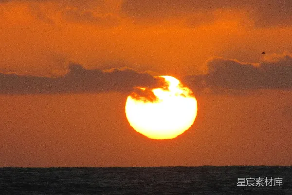 高清摄影 夕阳海面