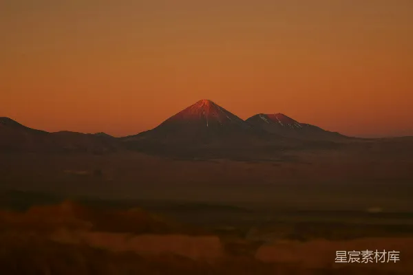 高清摄影 火山日落