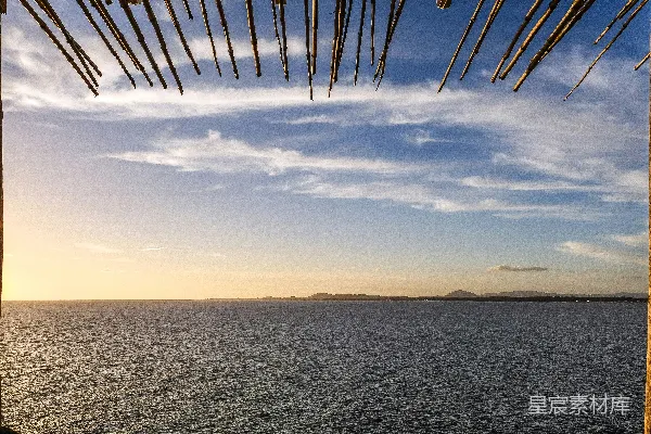 高清摄影 海边日落的宁静时光