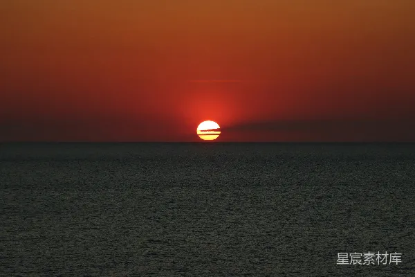 高清摄影 海平面上的夕阳