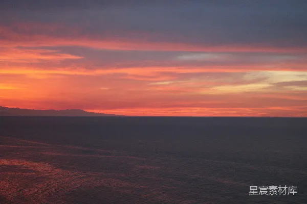 高清摄影 绚丽日落与宁静海景