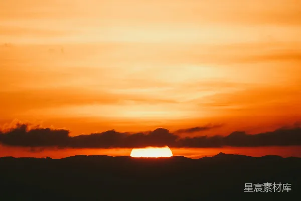 高清摄影 日落时分的宁静海景