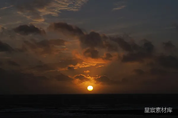 高清摄影 夕阳下的海景
