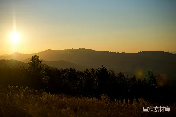 高清摄影 日落山景