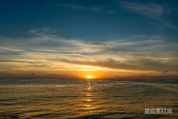 高清摄影 海平面上的夕阳