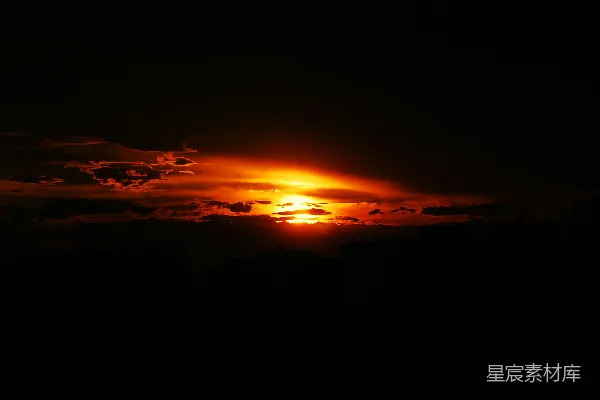 高清摄影 夕阳下的云海