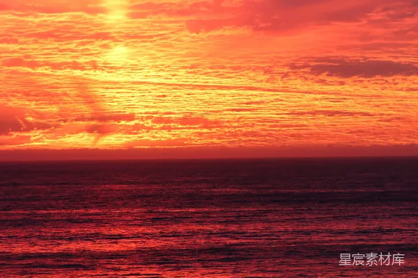 高清摄影 夕阳下的海景