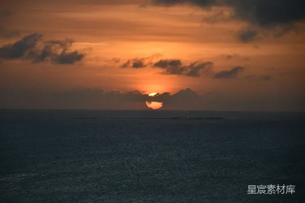 高清摄影 海平面上的日落