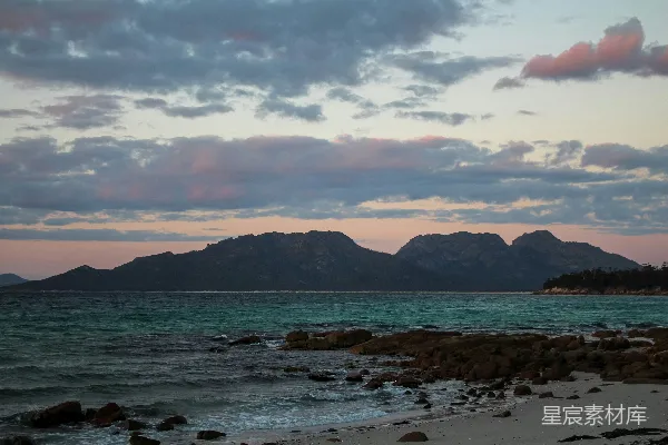 高清摄影 日落时分的海岸线