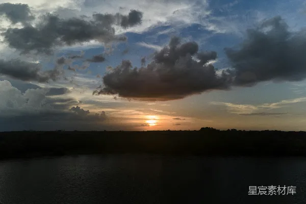 高清摄影 湖畔夕阳