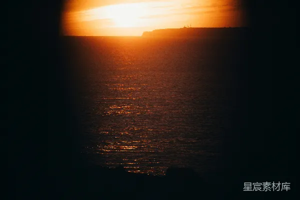 高清摄影 夕阳下的海景