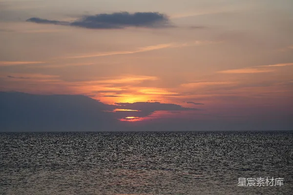 高清摄影 海平线上的日落