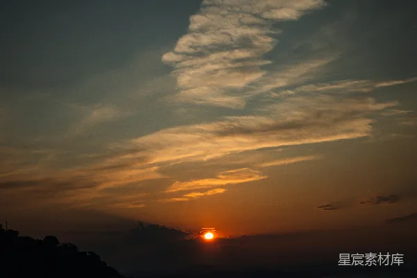 高清摄影 夕阳下的海景