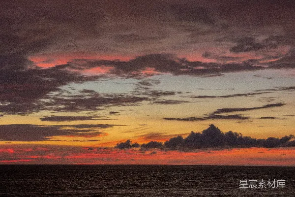 高清摄影 日落时分的宁静海景