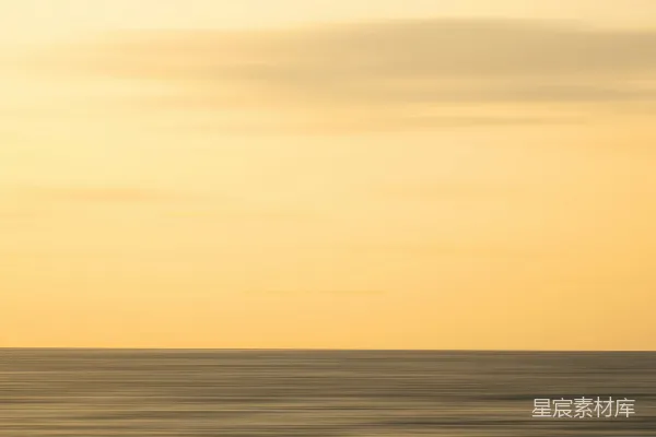 高清摄影 夕阳下的海平线