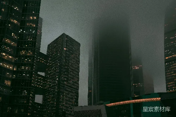 高清摄影 雾中高楼