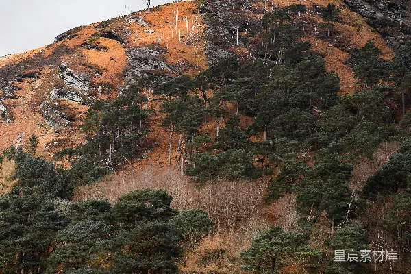 高清摄影 秋日湖畔的山景