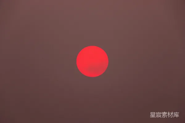 高清摄影 夕阳圆日