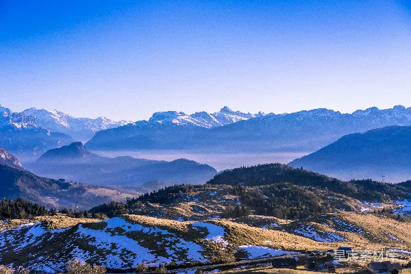 高清摄影 阿尔卑斯山的清晨