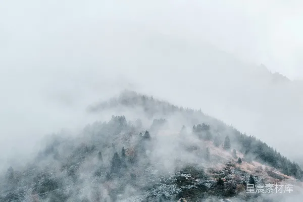 高清摄影 云雾缭绕的山林
