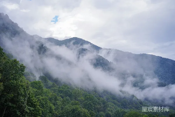 高清摄影 雾绕山间