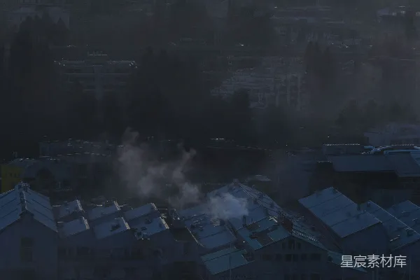 高清摄影 晨曦中的城市与工业