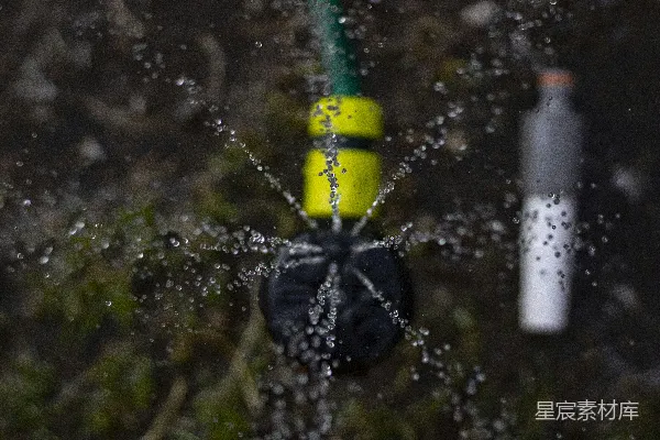 高清摄影 雨中的黄色雨伞