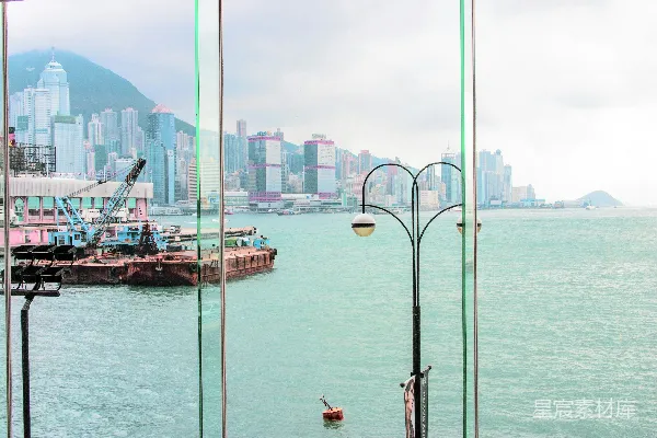 高清摄影 香港维多利亚港的现代与传统