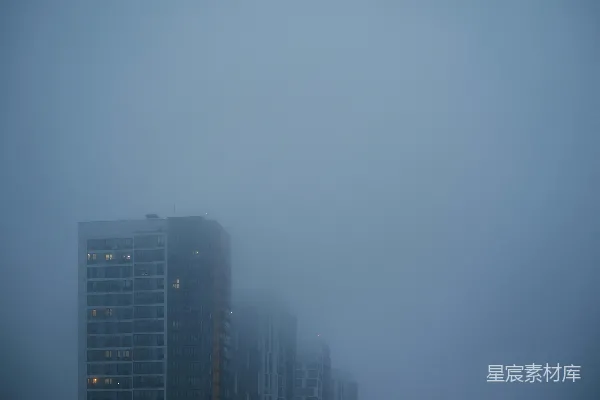 高清摄影 雾中高楼