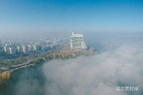 高清摄影 云海中的城市