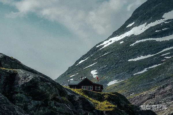 高清摄影 高山上的小屋
