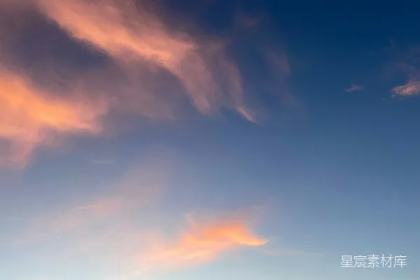 高清摄影 日落时分的粉彩云