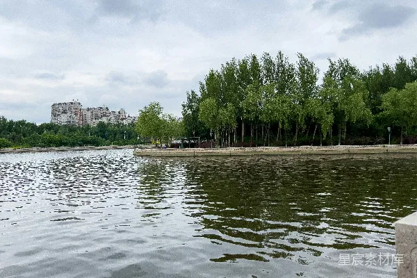 高清摄影 城市湖畔的宁静时光