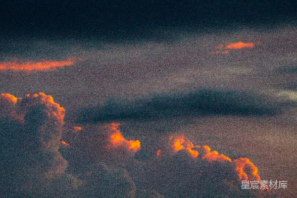 高清摄影 暮云橙光