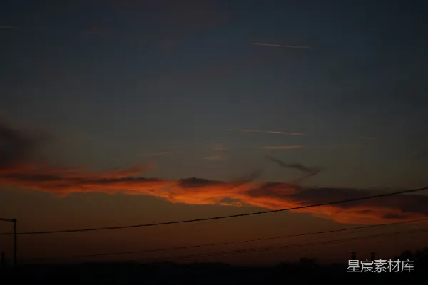 高清摄影 夕阳下的天空