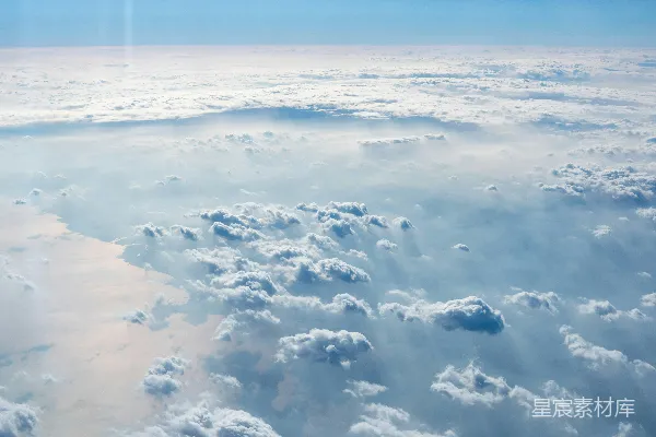 高清摄影 空中云海与阳光