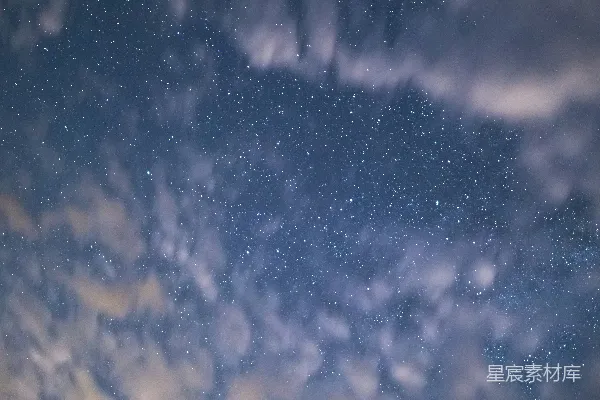 高清摄影 夜空下的繁星与剪影