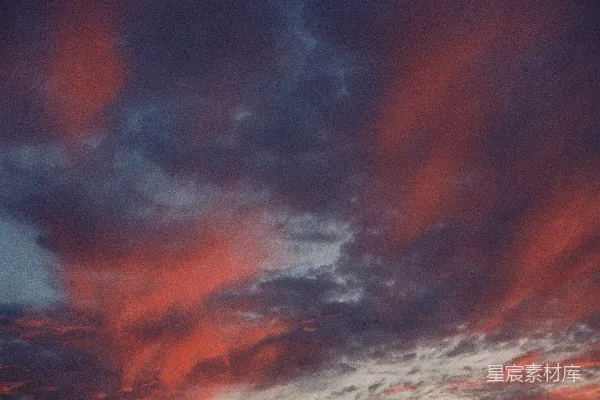 高清摄影 夕阳余晖下的云彩