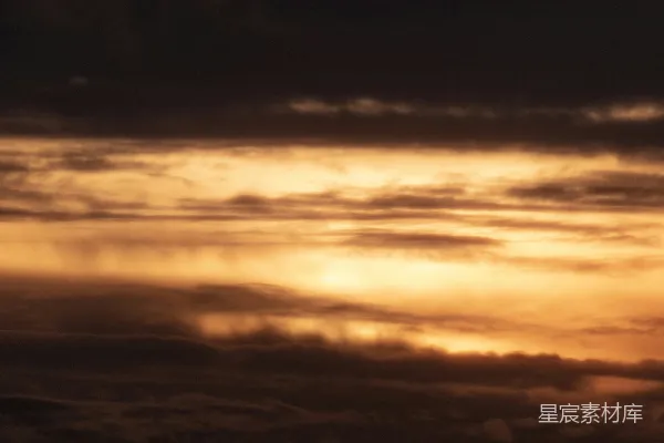 高清摄影 夕阳下的云海
