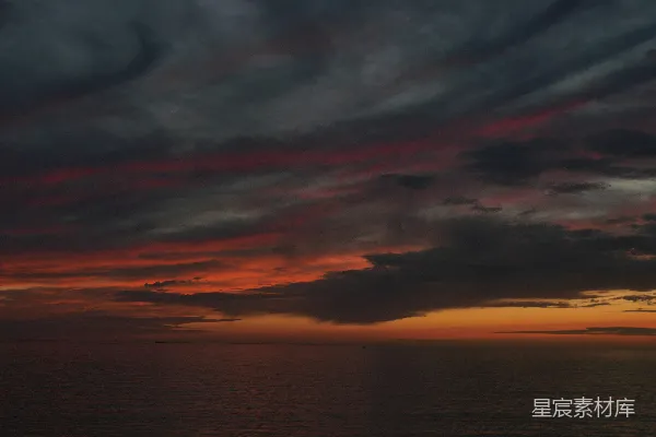 高清摄影 夕阳下的海洋